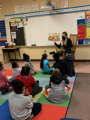 Students at Pfeiffer-Burleigh learn about Rubye Bridges